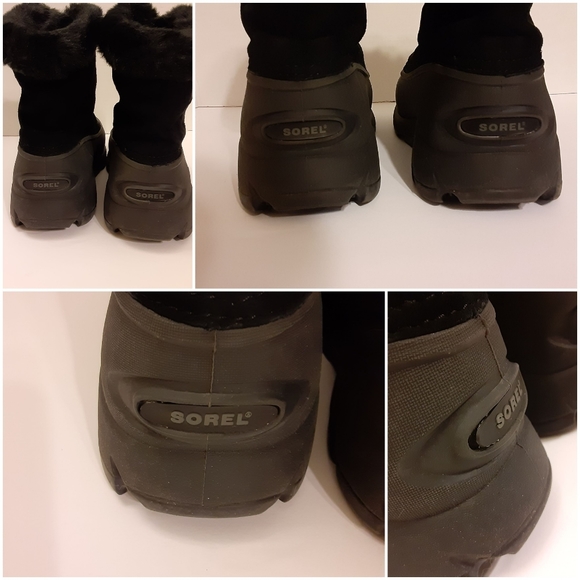 Sorel Snow Angel Zip Winter Insulated  Waterproof Black Womens Boots Sz 7.5 - Picture 3 of 14